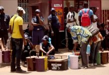 SEREKUNDA, GAMBIA - APRIL 04: Officials of Gambian Independent Electoral Commission make preparations with police escort ahead of parliamentary elections on April 04, 2017 in Serekunda, Gambia. Gambians will vote for parliament on 6th of April 2017. ( Yusupha Sama - Anadolu Agency )