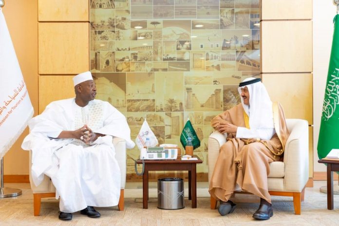 Tourism Minister Hon. Hamat Bah and His Royal Highness Prince Sultan Bin Salaman Bin AbdulAziz Al-Saud of Saudi © GRTS