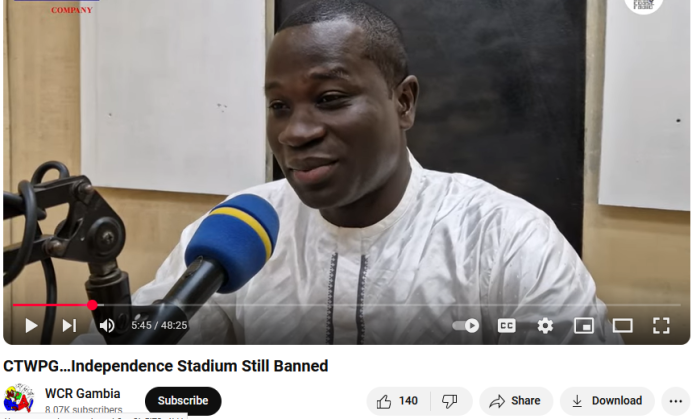 Youth and Sports Minister Bakary Y. Badjie screengrab